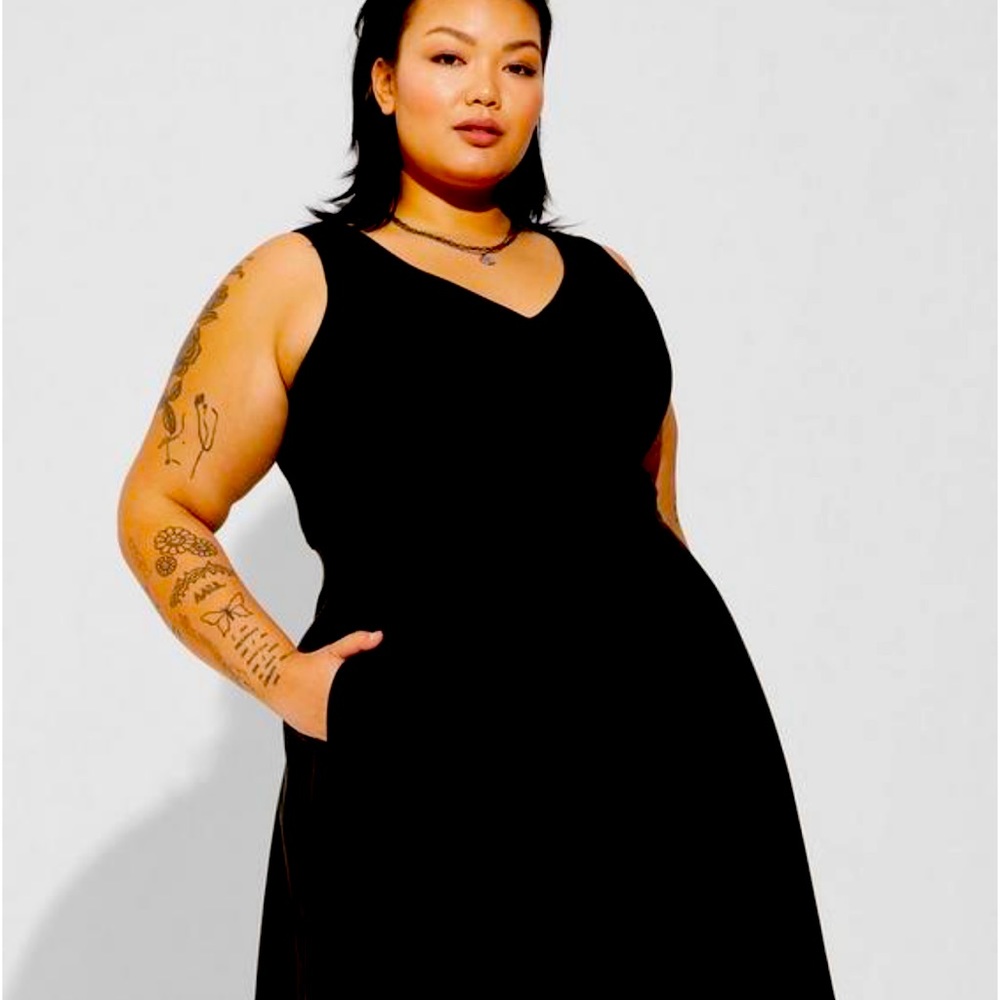 Black dress stretchy material